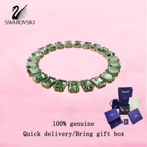 💎 Swarovski 💎 Womens fashion necklace Gold plated Octagonal cut crystal green crystal gemstone 5598261 Millenia Necklace Valentines Day gift Birthday gift