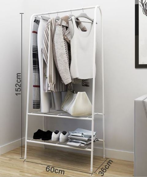 GR60W Garment Rack 60*36*152cm Tier shelves (White) clothes stand  organizer hanger Mulig Inspired GR60W