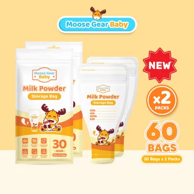 Moose Gear Baby Milk Powder Bag 60pcs Thick Leak-Proof BPA-Free Portable Milk Storage