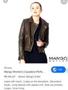 Original Branded Mango Sheep skin Leather Blazer Jacket Bikers style for Women Pre.Lo.Ved not Ukay. 100% Authentic Skin Not Fake