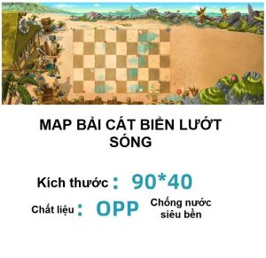 Map bản đồ Plants vs Zombies bải cát biển dùng chơi giàn trận trang trí 2030