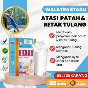 Susu Kalsium Untuk Patah Tulang Obat Patah & Tulang Retak Susu Penambah Kalsium Penguat Tulang Susu kalsium Kaki Lemah Obat Tulang Bergeser Susu Kaki Lemah Sulit Berjalan Susu Etaku Atasi Patah Tulang Untuk Anak dan Dewasa