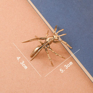 [Faster YG] 1 Piece thu nhỏ mô phỏng côn trùng bàn trang trí Brass Bee bức tượng nhỏ bảng trà vật nuôi cổ đồng Thủ công mỹ nghệ trang trí nội thất