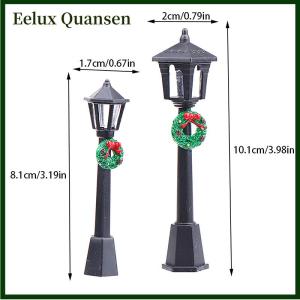 Eelux 1 12 Dollhouse mini ánh sáng đường phố mô hình Dollhouse giáng sinh đèn đường trang trí búp bê nhà Micro cổ tích trang trí sân vườn