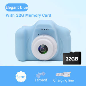 Kids 2 inch Digital Camera 1080P HD Touch Screen Mini Camera Photography Props Toys Birthday Gifts With 32GB TF Card USB   IPS Display Screen 儿童照相机 孩子最好的礼物