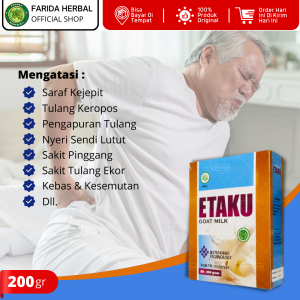 Obat Saraf Kejepit Patah Tulang Pengapuran Tulang Keropos Susu Untuk Kesehatan Tulang Dan Sendi Anak Dewasa Orang Tua dan Lansia Alami Susu Kambing Etawa Bubuk Murni Walatra Etaku Goat Milk Asli 100% Original