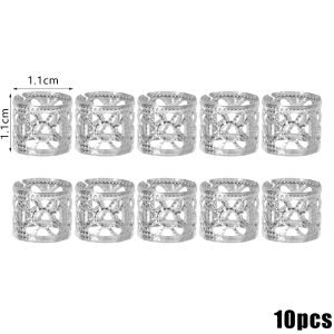 10ชิ้น/เซ็ตห่วงผมอินเทรนด์คลิปเหรียญทองเงินที่ตกแต่งผมกิ๊บหนีบผม Braids สกปรกสำหรับผู้หญิงหญิงสาว