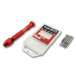 ชุดสว่านปากกาเหล็กกล้าทังสเตน MS060น้ำหนักเบาพร้อม5ชิ้น MS061ดอกสว่าน0.1-3.0มม. สำหรับ Gundam DIY GK เครื่องมือทำโมเดล GK