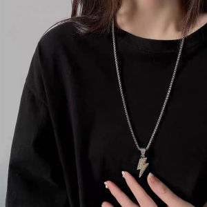 MillionGrid Pha lê quyến rũ Vòng cổ tỏa sáng đầy đủ Zircon sét Vòng cổ cho phụ nữ người đàn ông Iced ra chuỗi hip hop Đảng trang sức phụ kiện