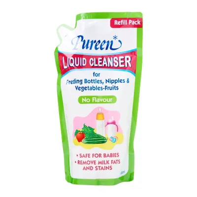 Pureen Liquid Cleanser For Feeding Bottle Nipples And Vegetables Refill Pack No Flavour
