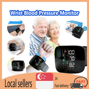 🇸🇬 [SG STOCK] Medical Rechargeable Voice Wrist Blood Pressure Monitor LCD Digital Display Heart Rate Pulse Meter Measure High BP Blood Pressure 血压仪