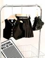 janine Best Seller Casual Sleeveless Vest  and Pleated Skirt  for Girl  Teen-ager Tween Set Terno. 