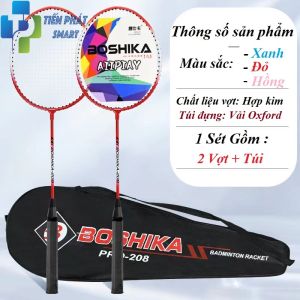 Vợt cầu lông giá rẻ (02 chiếc)Mã 208 chất lượng cao bộ cầu lông hợp kim sắt phù hợp mọi lứa tuổi(kèm 3 Cầu Nhựa)