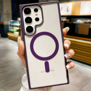 Case S25ultra เคสโทรศัพท์ ผิวด้าน แม่เหล็ก ชาร์จไร้สาย ForSamsung S25Ultra S24Ultra S25Plus S24Plus S24 S25 S23Ultra S23FE S23Plus S23 S22Ultra S22Plus S22