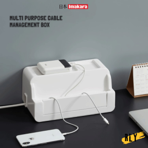 Imakara Cable Management Box for Power Socket Extension Cable Organizer
