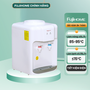 Cây nước nóng lạnh nhập khẩu FUJIHOME WD2002E làm lạnh điện tử làm nóng nhanh có ngăn để cốc chén tiết kiệm điện năng bảo hành điện tử toàn quốc 12 tháng
