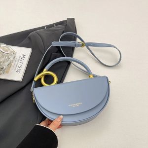 Small Crossbody Bags For Women Designer Semicircle Saddle Bag 8 Colors Pu Leather Handbag Luxury Brand Lady Shoulder Bags2026