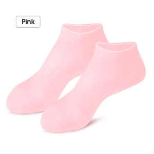 PVD 1 Pair Silicone Socks Moisturizing Gel Socks Dry Cracked Feet Rough Skins & Anti Slip Aloe Socks for Dry Cracked Feet Women Calluses Spa Gel Socks Foot Care After Pedicure
