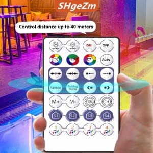 [COD] SHgeZm Ws2812b điều khiển Bluetooth âm nhạc ứng dụng điều khiển cho pixel LED Strip ánh sáng sk6812 ws2811 WS2812 Băng đèn USB 5V điều khiển từ xa