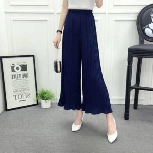 Super-life Women s Pleated Wide Leg Pants Loose Pant