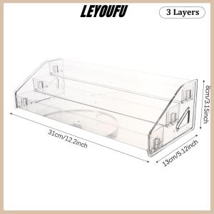 LEYOUFU 3 4 5 6 7 Layers Nail Polish Display Stand Clear Cosmetic Display Rack Holder Essential Oil Bottle Organizer Storage