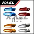 Footstep Belakang Alumunium Variasi Honda Beat FI-F1/Scoopy/Spacy/Vario 110-125-150/Revo-Absolute/Blade Foot Step Pijakan-Kaki Warna Merah-Silver-Biru-Gold-Emas. 