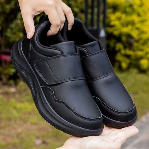Lesvago người đàn ông chỉnh hình bàn chân rộng sưng đi giày thường dị dạng bàn chân điều chỉnh mềm mại bằng da PU thoải mái không thấm nước tiểu đường Giày nam Cỡ lớn 46 47 48