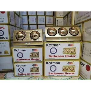 Đèn sưởi nhà tắm Kotman 3 bóng 2 bóng 825w . Đèn bóng sưởi nhà tắm công nghệ đèn chống lóa mắt  - bảo hành 2 năm