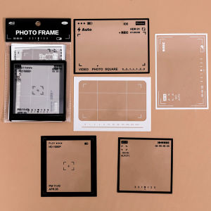 15pcs PET Photo Frame Sticker Decorative Decal Stickers Self-Adhesive Assorted Frame Stickers Borders Stickers Frame Scrapbooking Stickers for Scrapbook Decoration