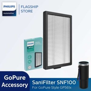 Máy khử mùi lọc không khí dạng cốc trên xe ô tô cao cấp Philips GP5601 sử dụng hai bộ lọc HESAMax và SaniFiler Plus đời mới công suất 5.5W