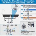 Brass Angle Stop Add-A-Tee Valve for TOTO Washlet Bidet and Handheld Sprayer, 3/8 Inch Compression Shut Off 3 Way Diverter Connector, 3/8"x3/8"x3/8" or 1/2" Toilet T Adapter. 