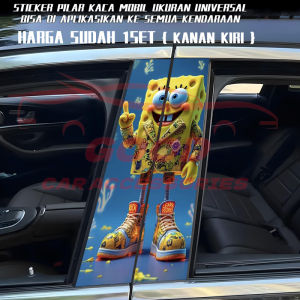 Ready Stock Car sticker PE film Cover Stripe Car Door Center Column Pillar sticker Car Window Middle 82 Spongebob