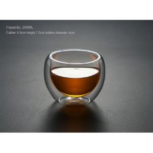 Art Living Double Wall Glass Mug Heat Resistant Mug Tea Beer Mug Milk Lemon Juice Cup Coffee Cups Mug Gift