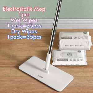 Ecoco Disposable Electrostatic Dust Mop Flat Mop Oversize Mophead for Cleaning Dust Fiber Hair