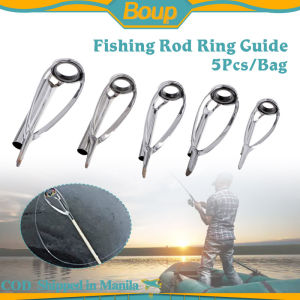 5Pcs Fishing Rod Ring Guide Stainless Steel for Fishing Rod Building or Repair