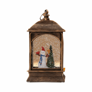 HULEQQI Decorative Glowing Night Light Small Ornament Portable Christmas Ornaments Snowman Snowing Window Display Ornament Christmas Decor