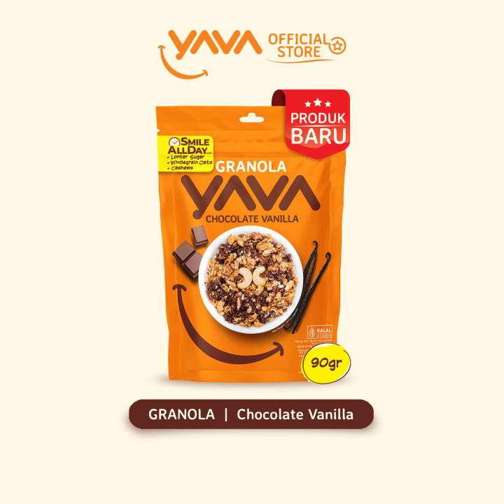 YAVA Granola Chocolate Vanilla 90g | Lazada Indonesia