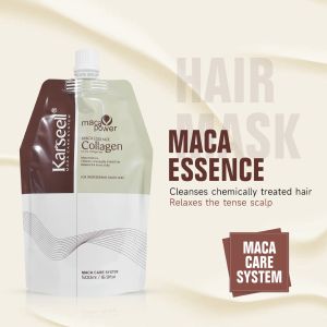 Karseell Keratin Smoothing Hair Mask Refill 500ml – Maca Collagen Essence Repair untuk Rambut