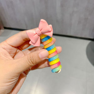 FXG Ikat Rambut Spiral Wanita Gaya Fashion Korea Motif Bunga Pita Anak Lucu JPT25