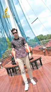 KEMEJA PRIA BATIK PRABUSENO MOTIF CANDIKALA LENGAN PENSEK SIZE SLIMFIT KWALITAS PREMIUM BAHAN KATUN PRINTING LAPIS PURING ERO PRABUSENO BATIK