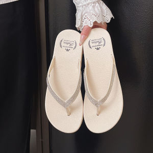 [Free Shipping] WomenS Summer Flip-Flops Fashionable Beach Sandals Wedge-Heeled Thick-Soled Sandals For Outdoor Wear