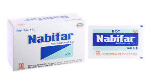 Muối rửa phụ khoa Nabifa - Nabicar hộp 10 gói Muối rửa vệ sinh phụ nữtạo kiềm âm đạo