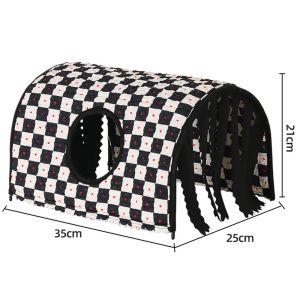 MADEWITH Breathable Guinea Pig Tunnel Summer Large Space Tassel Tunnel Durable Cozy Rabbit House Small Pet Nest