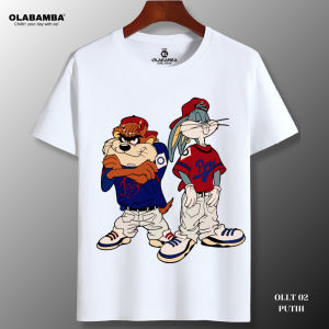 ✅ [OLABAMBA] Mens Distro T-Shirt  Mens T-Shirt  Bugs Bunny Tazmania .C