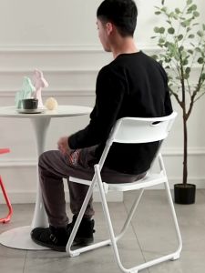 Foldable Plastic Chair stool Folding Chair Waterproof Seat Designer Dining Chair/ Conference Chair Small chair
