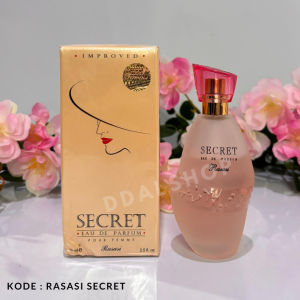 Parfum wanita aroma tahan lama wangi fresh and soft by rasasi secret women EDP  5ml 10ml 75ml