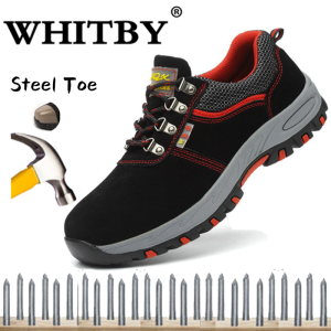 Brand WHITBY（3 Days Delivery）COD Safety Shoes Men Women Boots Boots Male Welders Boots\n Hight-top Steel Head Dustproof Smashing Oil Resistant Deodorizing Anti-slip