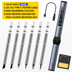 FNIRSI HS-01 Adjustable Temperature Soldering Iron DC 24V 80-420℃ Welding Solder Rework Station PD 65W Portable Repair Tool