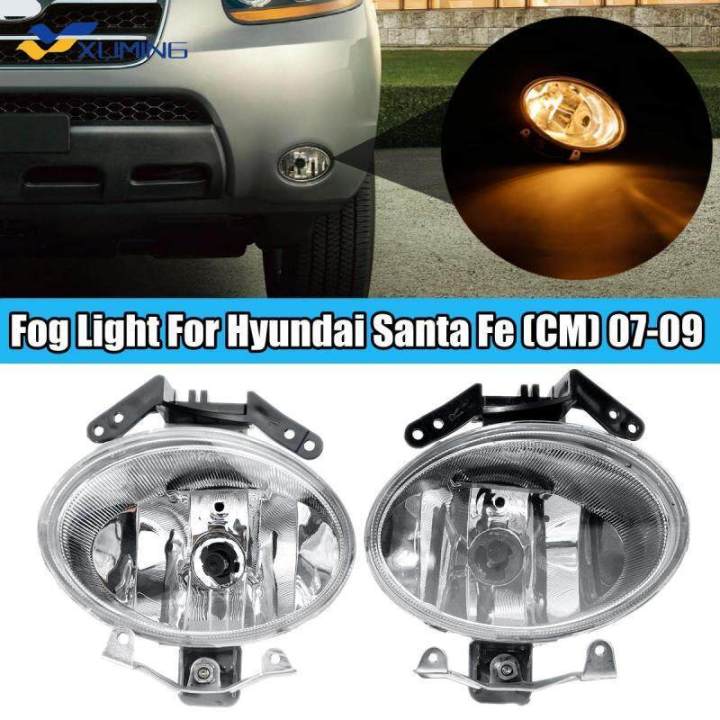 xuming Pair Front Bumper Fog Light Lamp For Hyundai Santa Fe (CM