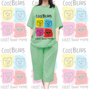 FTH - Setelan Kulot Jumbo Baju Set Wanita 3/4 Cool Bear